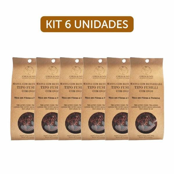 Kit 6X: Macarrão Fusilli Beterraba Sem Glúten Origens 200G Imagem de Kit 6X: Macarrão Fusilli Beterraba Sem Glúten Origens 200G