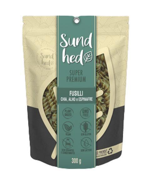 Kit 6X: Macarrão Fusilli Chia/Alho/Espinafre Sem Glúten - Sundhed Imagem de Kit 6X: Macarrão Fusilli Chia/Alho/Espinafre Sem Glúten