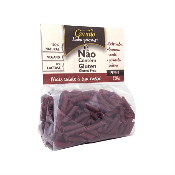 Kit 6X: Macarrão Penne Beterraba Sem Glúten Casarão 300g Imagem de Kit 6X: Macarrão Penne Beterraba Sem Glúten Casarão 300g