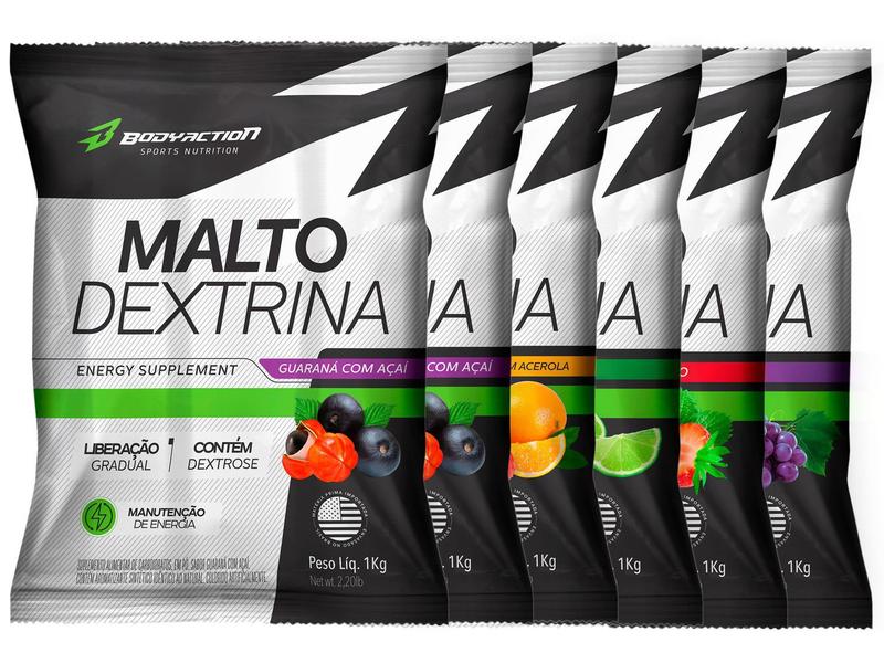 Imagem de Kit 6x Maltodextrina 1kg Bodyaction