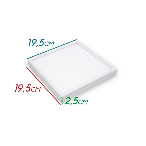 Imagem de Kit 6x Painel Plafon Led 22w Luminária Sobrepor 20x20cm Branco Quente 3000K St1039