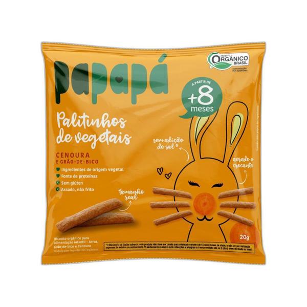 Imagem de Kit 6X: Palitinhos De Vegetais Infantil Cenoura Papapá 20G