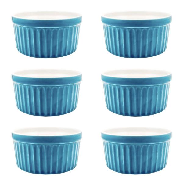 Imagem de Kit 6x Ramekin Porcelana 220ml Colorido Pote Molho Buffet