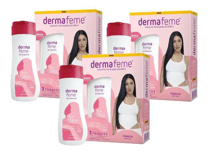 Imagem de Kit 6x Sabonete Líq. Intimo Dermafeme Floral 200ml - Cimed