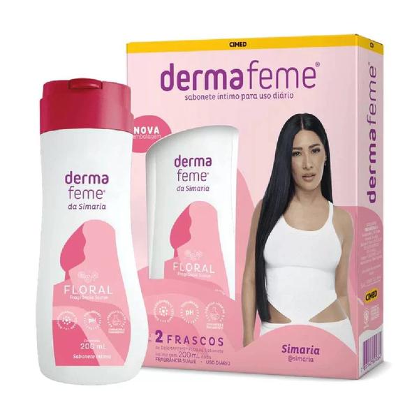 Imagem de Kit 6x Sabonete Líq. Intimo Dermafeme Floral 200ml - Cimed