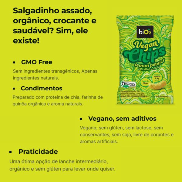 Imagem de Kit 6x Salgadinho Assado Orgânico Vegan Lemon Pepper Bio2 