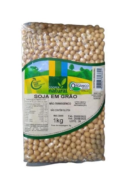 Imagem de Kit 6X: Soja Em Grãos Orgânico Coopernatural 1Kg