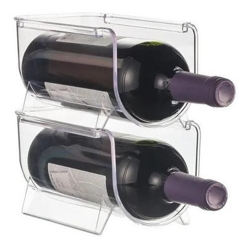 Imagem de Kit 6X Suporte Organizador De Garrafas Empilhável Vinho