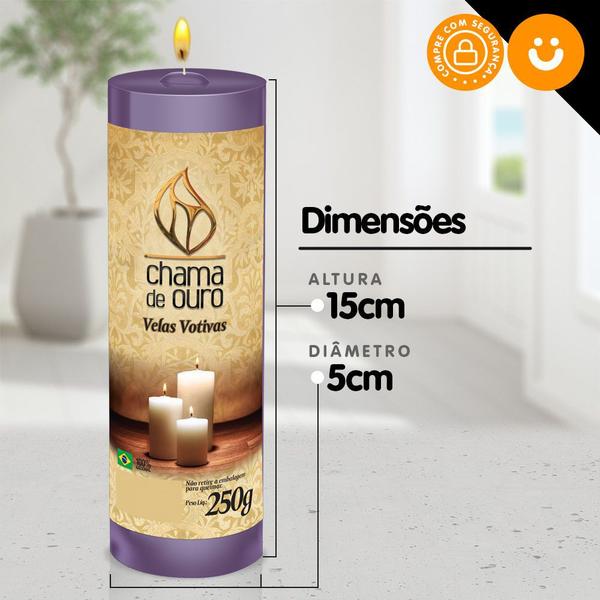 Imagem de Kit 6x Vela De 7 Dias Atacado  250g Velas Na Cor Lilás Decoração