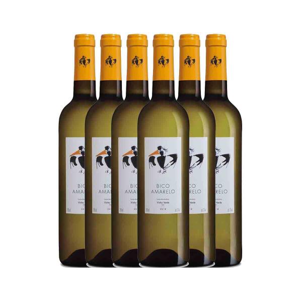 Imagem de Kit 6x Vinho Branco Português Verde Bico Amarelo 750ml