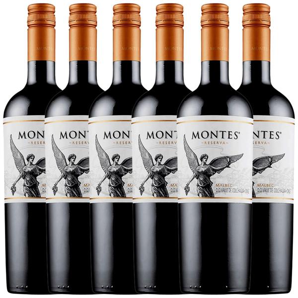 Imagem de Kit 6x Vinhos Tintos Montes Malbec Reserva 2019 Vina Montes