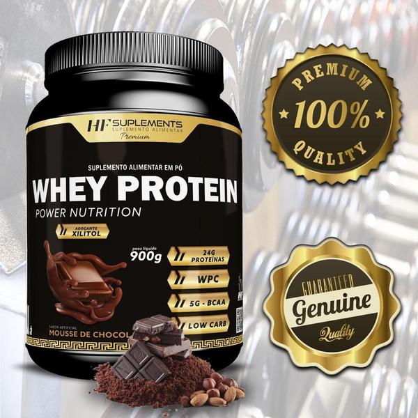 Imagem de Kit 6X Whey Protein Power Nutrition Mousse De Chocolate 900G