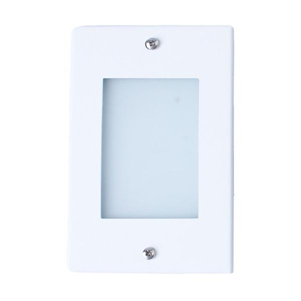 Imagem de Kit 7 Balizador de Embutir Escada Parede Branco 4x2 Alumínio + Lâmpada Led G9 5w Branco Quente