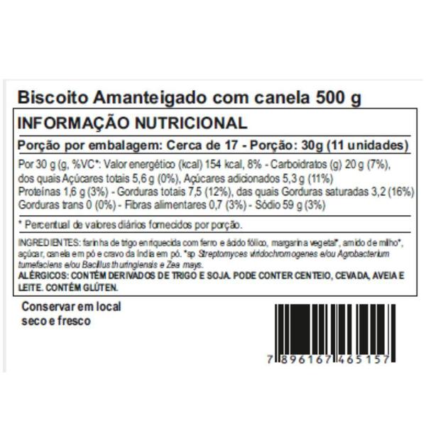 Imagem de Kit 7 Biscoito Caseiro Amanteigado com Canela Natural