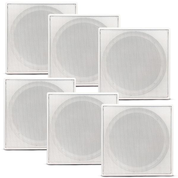 Kit 7 Caixas Acustica Som Ambiente Gesso Branca Quadrada 6p - ORION Imagem de Kit 7 Caixas Acustica Som Ambiente Gesso Branca Quadrada 6p