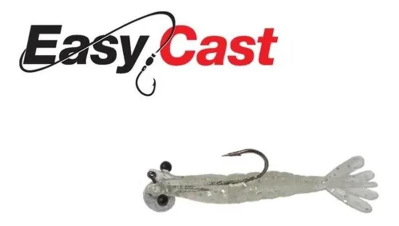 Imagem de Kit 7 Camarão Artificial Easy Cast 8,5cm Com Jig Head 10gr - Para Robalo