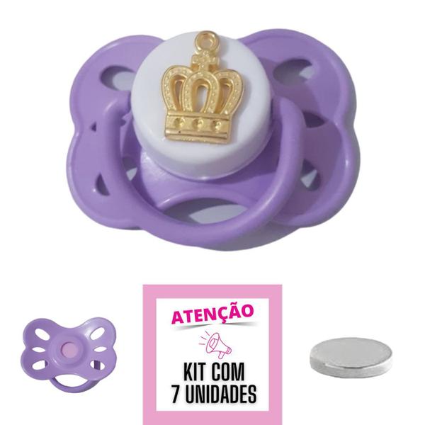 Kit 7 Chupetas Magnética Com Imã Embutido Para Boneca Reborn - BabyPaco Imagem de Kit 7 Chupetas Magnética Com Imã Embutido Para Boneca Reborn