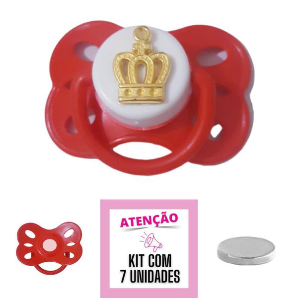 Kit 7 Chupetas Magnética Com Imã Embutido Para Boneca Reborn - BabyPaco Imagem de Kit 7 Chupetas Magnética Com Imã Embutido Para Boneca Reborn