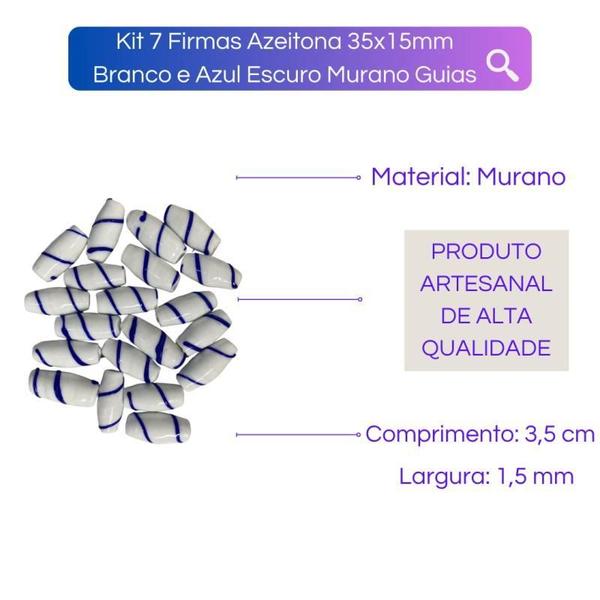 Imagem de Kit 7 Firmas eitona 35X15Mm Murano Guias - Escolha A Cor