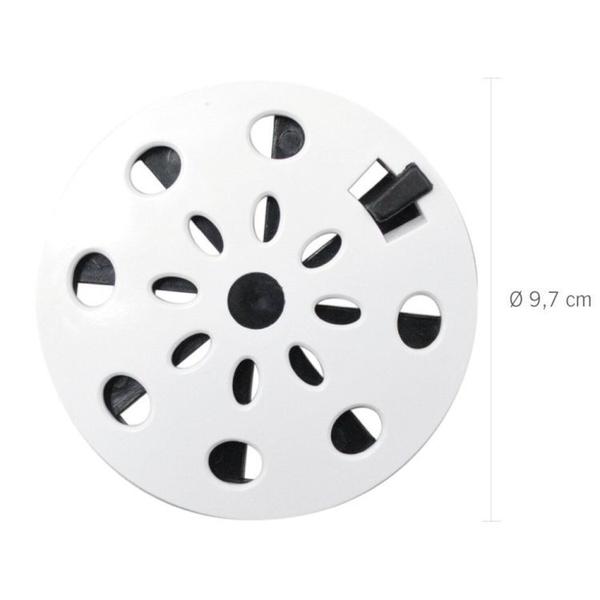 Imagem de Kit 7 Grelha Redonda com Diâmetro de 9,7cm em PVC Modelo II Astra Branco