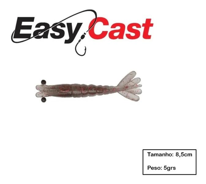 Imagem de Kit 7 Isca Artificial Camarão Easy Cast 8,5cm Varias Cores