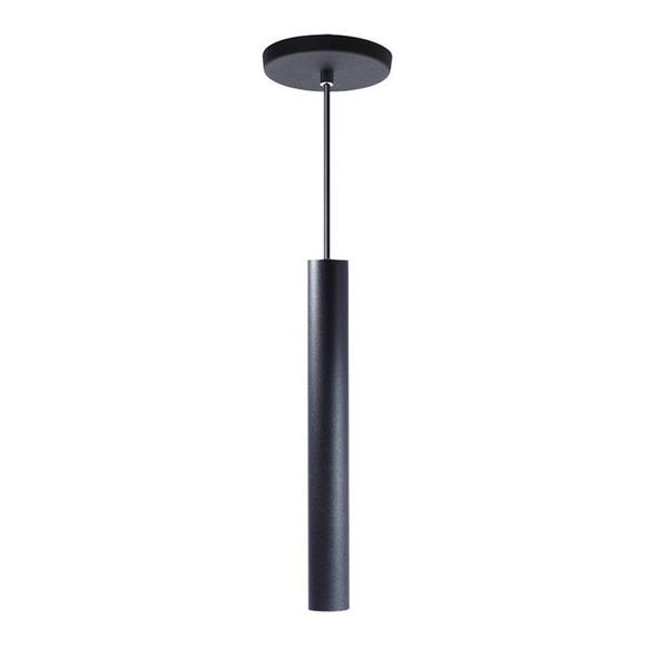 Imagem de Kit 7 Pendente Luminária Tubo Preto 30 Cm + Lâmpada LED Branco Neutro