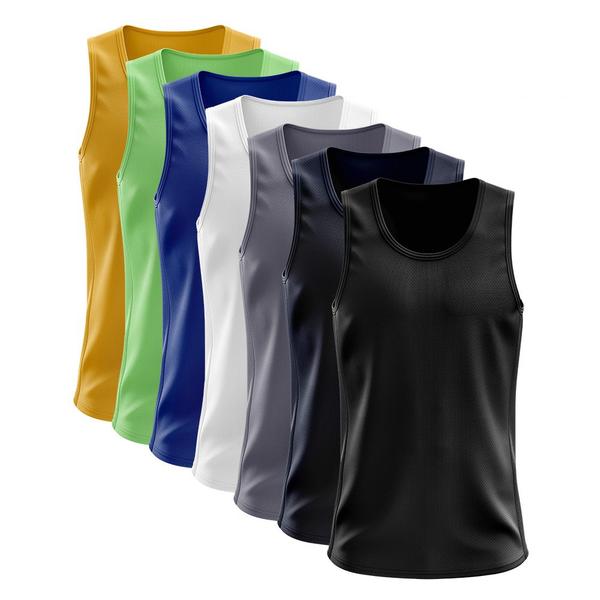 Kit 7 Regatas Nadador Masculina Blusa Dry Academia Camiseta Camisa Treino - Via Basic Imagem de Kit 7 Regatas Nadador Masculina Blusa Dry Academia Camiseta Camisa Treino