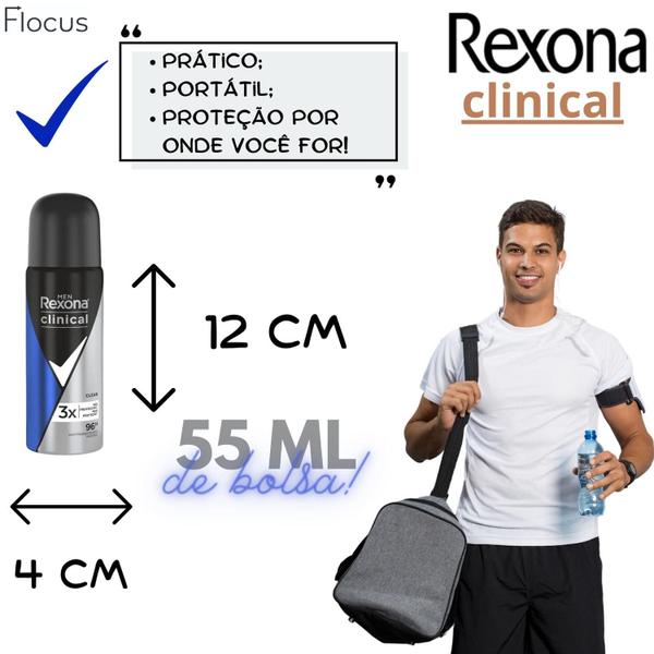 Imagem de Kit  7 Rexona Men Aerosol Clean Intense Fresh Sport  + Mini