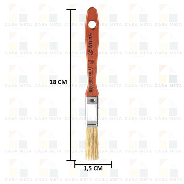 Imagem de Kit 7 Trincha Pincel Verniz E Stain Atlas 1/2 Polegada 396