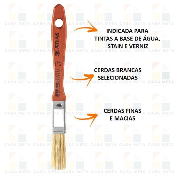 Imagem de Kit 7 Trincha Pincel Verniz E Stain Atlas 1/2 Polegada 396