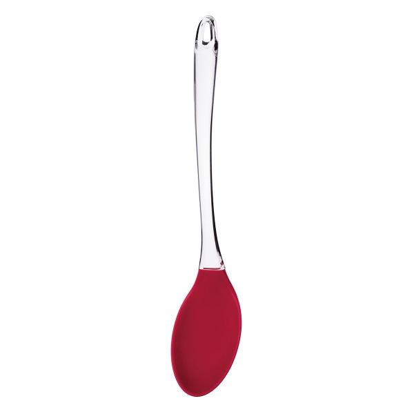 Imagem de Kit 7 Utensílios Silicone Com Cabo De Acrilico Vermelho Euro