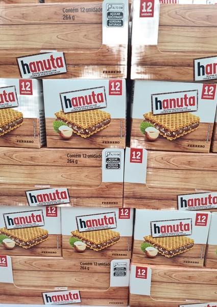 Kit 72 Bisc. Hanuta Wafer Rech. Avelã Ferrero ( 6cx C/12 ) - Mor Imagem de Kit 72 Bisc. Hanuta Wafer Rech. Avelã Ferrero ( 6cx C/12 )