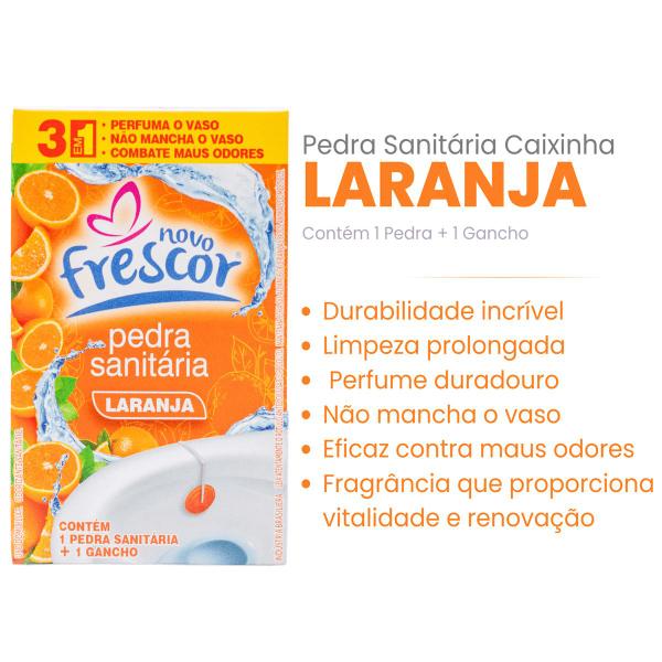 Imagem de Kit 72 Unidades  Pedra Sanitária SORTIDOS 22G Detergente Novo Frescor Para Vaso Sanitário Privada Combate Bactérias