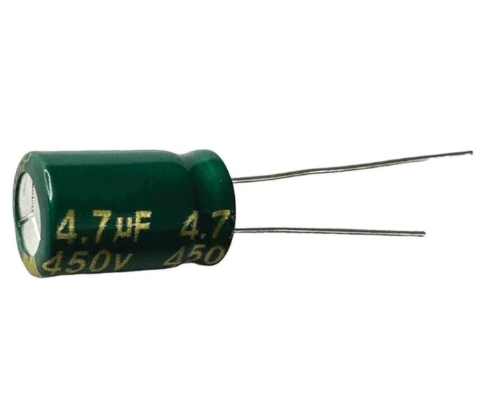 Imagem de Kit 75 pçs - capacitor eletrolitico 4,7x450v - 4,7 uf x 450v