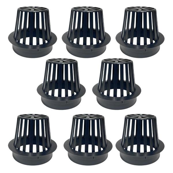 Kit 8 Abacaxi Hemisférico Ralo Anti Folhas 100mm Plástico Calha - FICONE & REIS Imagem de Kit 8 Abacaxi Hemisférico Ralo Anti Folhas 100mm Plástico Calha