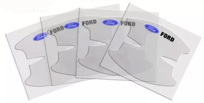Imagem de Kit 8 Adesivo Vinil Protetor Anti Riscos Anti Arranhões Para Maçanetas Portas Veicular Ford