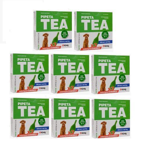 Imagem de Kit 8 AntiPulga Pipeta Tea Cães 5,1 Kg Á 10kg KIT C/3 Pipeta