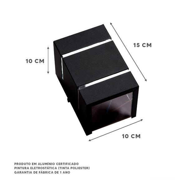 Imagem de Kit 8 Arandela 2 Focos E 2 Frisos Externa Parede Muro Ar1510