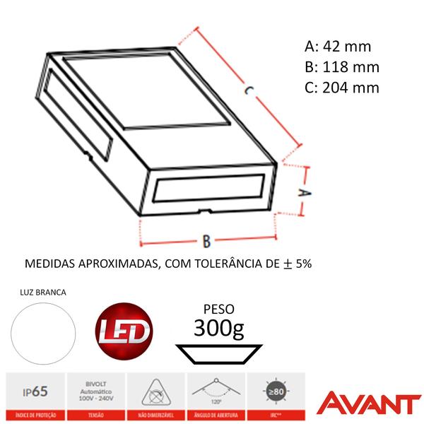 Imagem de Kit 8 Arandela Cube 4 Fachos Externa 12W Branco Frio 6500K IP65