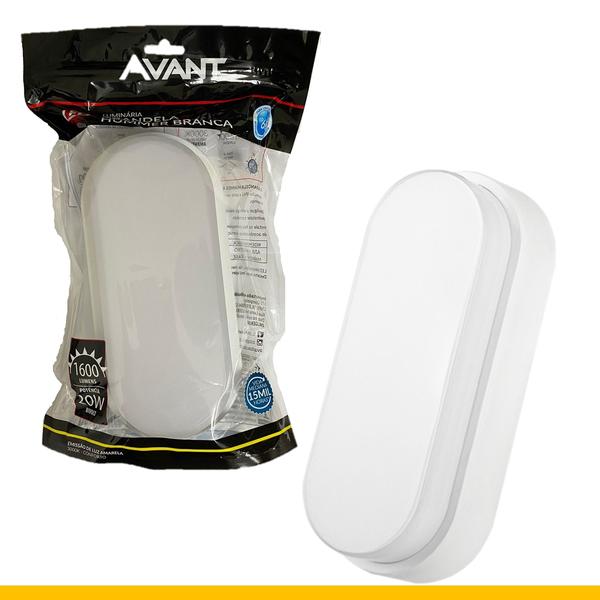 Kit 8 Arandela Tartaruga Led Branca IP65 20w Branco Quente 3000K - Avant Imagem de Kit 8 Arandela Tartaruga Led Branca IP65 20w Branco Quente 3000K