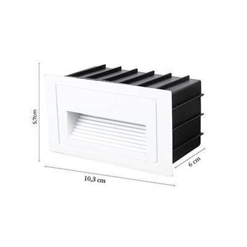 Imagem de Kit 8 Balizador Led 3000K De Embutir Parede Externo Branco