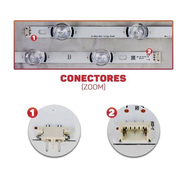 Imagem de Kit 8 Barra De Led Compatível Com 40lf5700 40lf5750 40lf635