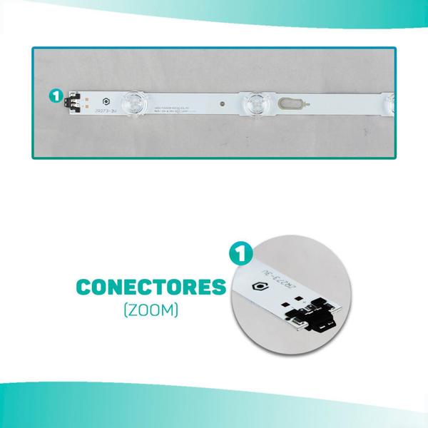 Imagem de Kit 8 Barras Led Compatível Com Tv Un43Ku6300G Un43Mu6300G