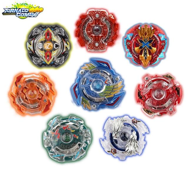 Imagem de Kit 8 Beyblade Burst + 8 Lançador + 3 Grip Tornado Extreme Gyro 