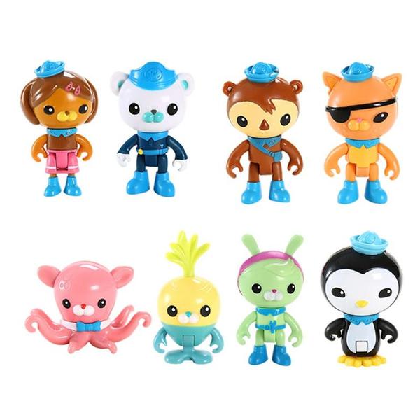 Imagem de Kit 8 bonecos octonauts octonautas miniatura desenho