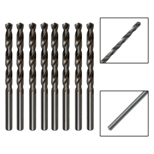 Imagem de Kit 8 Brocas Paralelas De Aço Rápido HSS 5,0mm