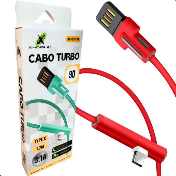 Imagem de Kit 8 Cabos Tipo C Usb Turbo e Dados 90 Atacado Revenda Barato C/Nf