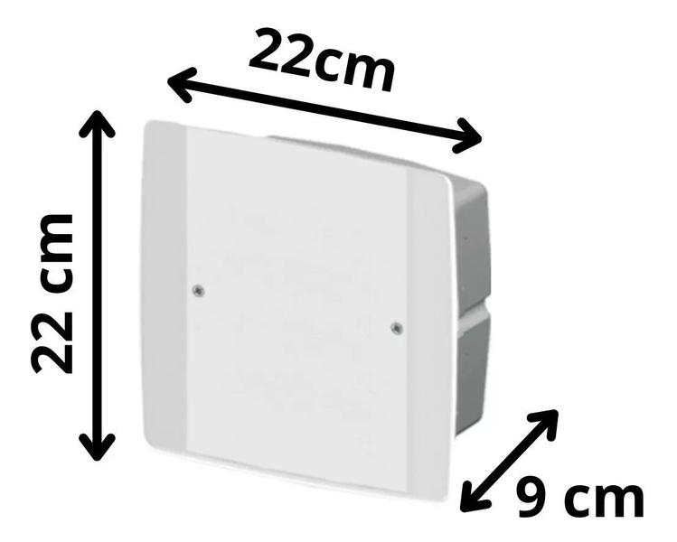 Imagem de Kit 8 Caixa de Passagem 20x20 Branca Elétrica embutir Ilumi