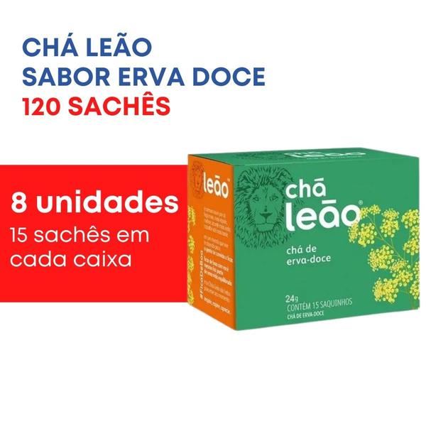 Imagem de Kit 8 caixas chá erva doce - 120 sachês