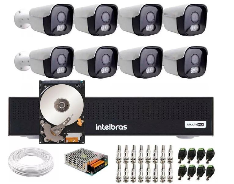 Kit 8 Câmeras Full Color Importada Dvr Intelbras 1008c 8ch C/Hd Imagem de Kit 8 Câmeras Full Color Importada Dvr Intelbras 1008c 8ch C/Hd
